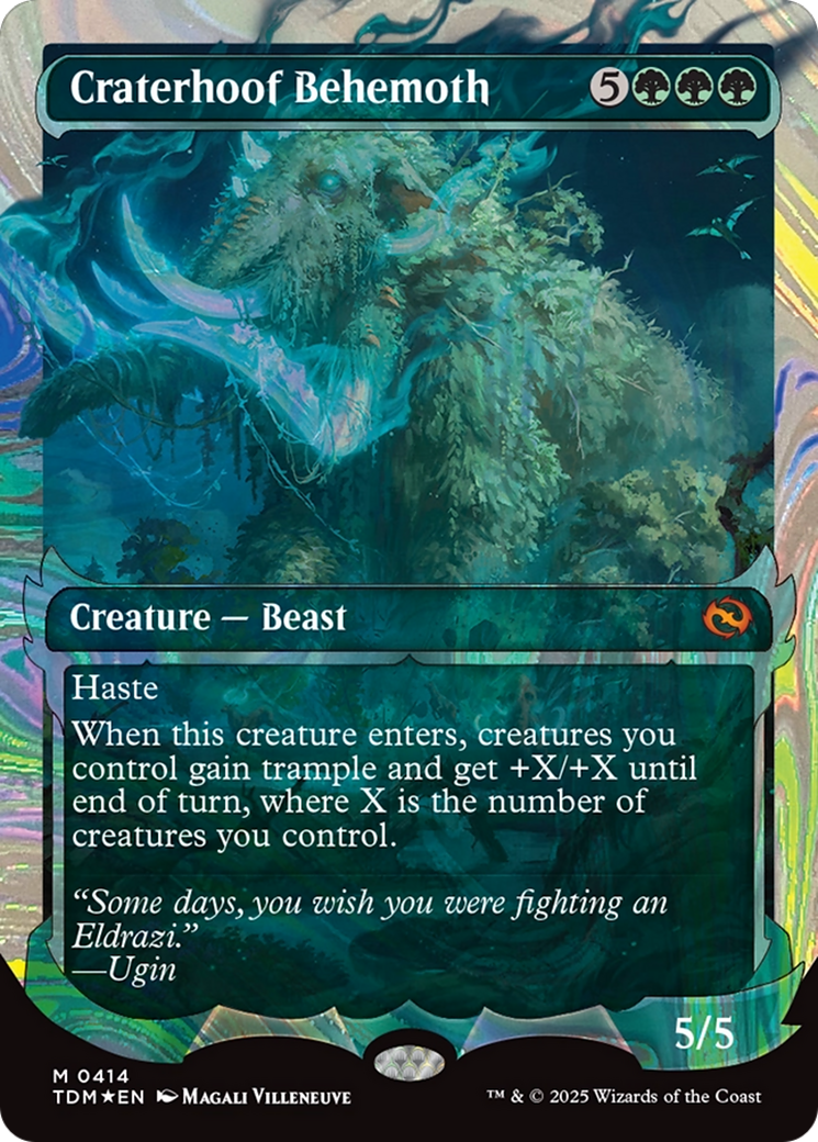 Craterhoof Behemoth (Showcase) (Halo Foil) [Tarkir: Dragonstorm] | Gaming Infinity
