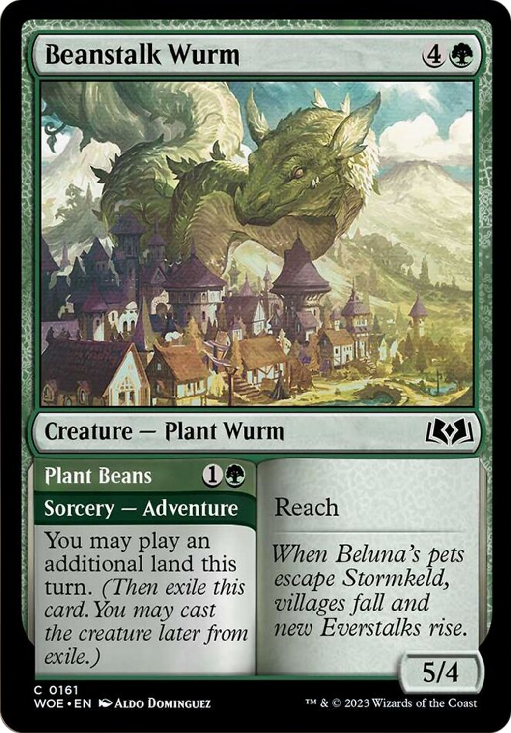 Beanstalk Wurm // Plant Beans [Wilds of Eldraine] | Gaming Infinity