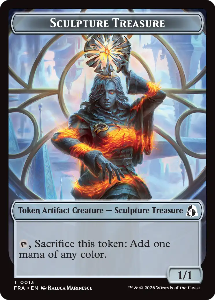 Sculpture Treasure // Beast Double-Sided Token [Reality Fracture Tokens] | Gaming Infinity