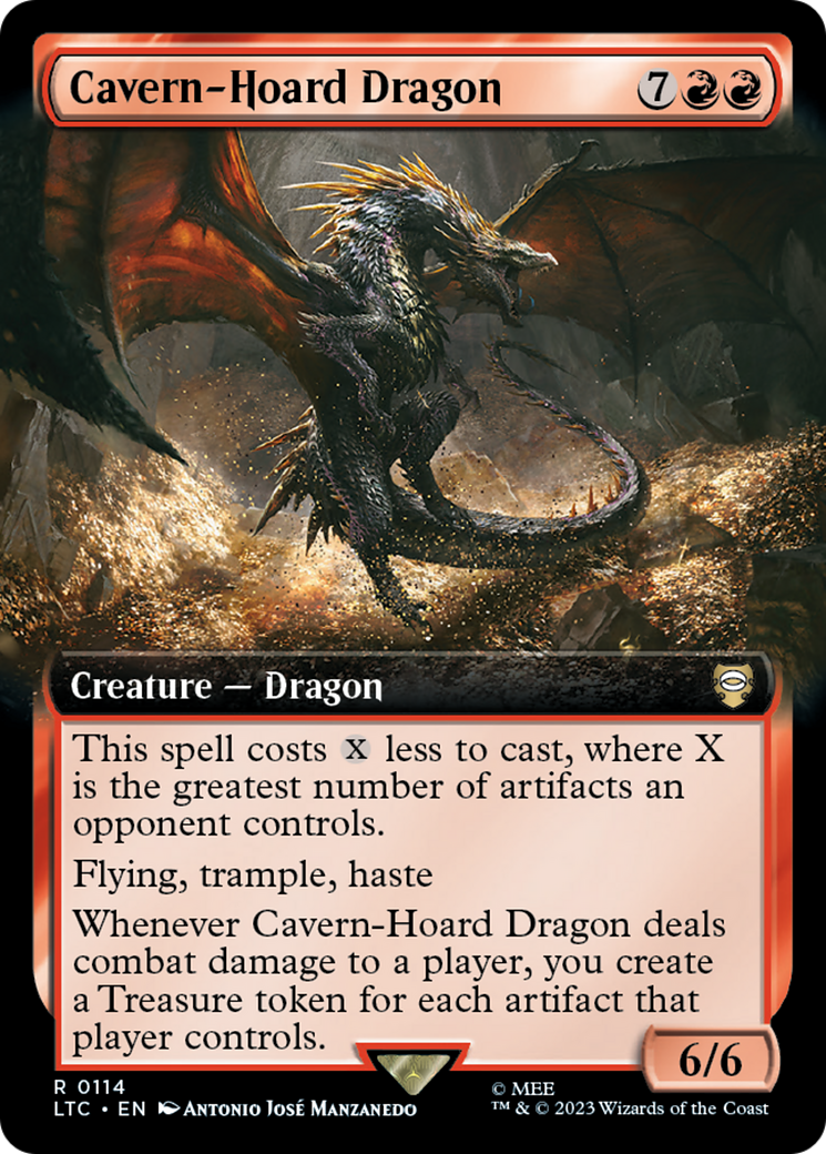 Cavern-Hoard Dragon (Extended Art) [The Lord of the Rings: Tales of Middle-Earth Commander] | Gaming Infinity