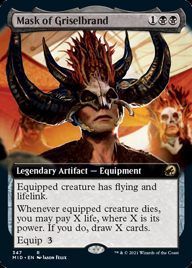 Mask of Griselbrand (Extended Art) [Innistrad: Midnight Hunt] | Gaming Infinity