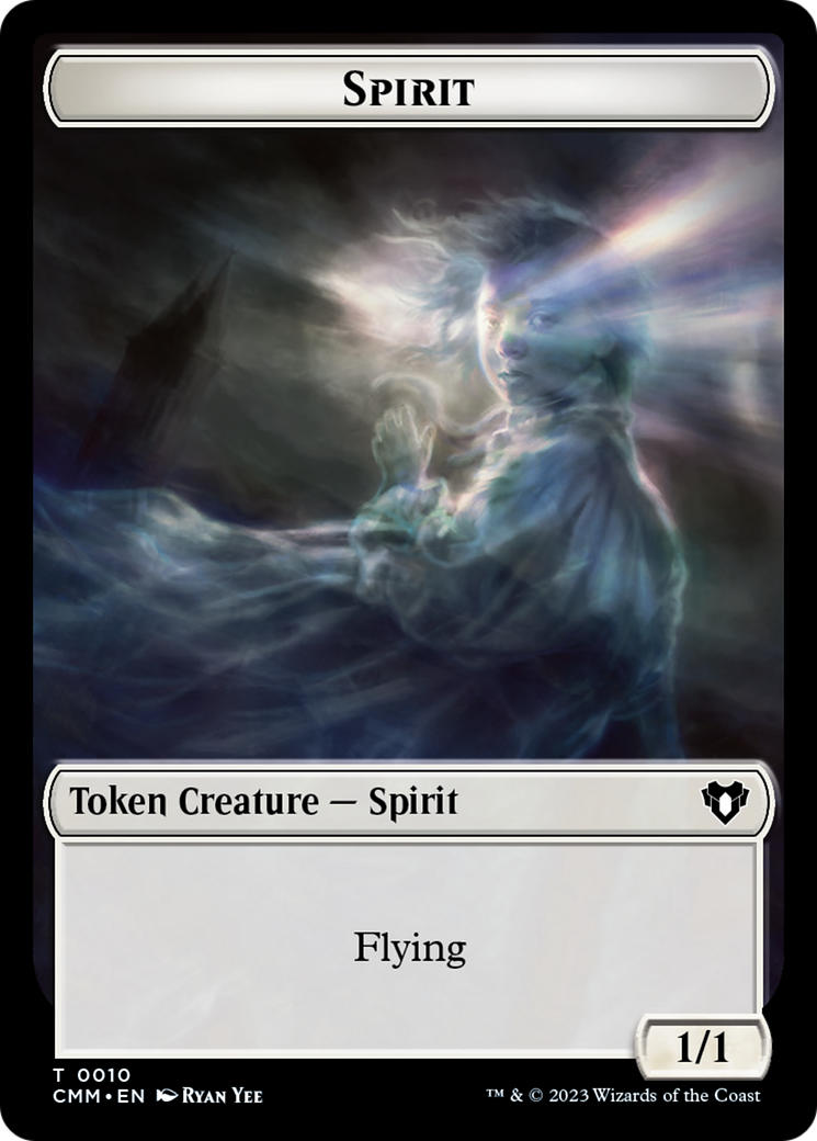 Spirit (0010) // Elemental (0037) Double-Sided Token [Commander Masters Tokens] | Gaming Infinity