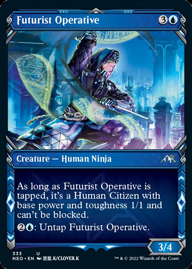 Futurist Operative (Showcase Ninja) [Kamigawa: Neon Dynasty] | Gaming Infinity