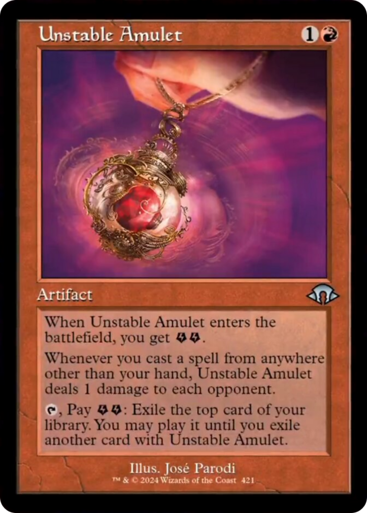 Unstable Amulet (Retro) [Modern Horizons 3] | Gaming Infinity