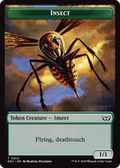 Insect (0012) // Spider Double-Sided Token [Duskmourn: House of Horror Commander Tokens] | Gaming Infinity