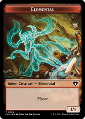 Elemental (0024) // Elf Druid Double-Sided Token [Commander Masters Tokens] | Gaming Infinity