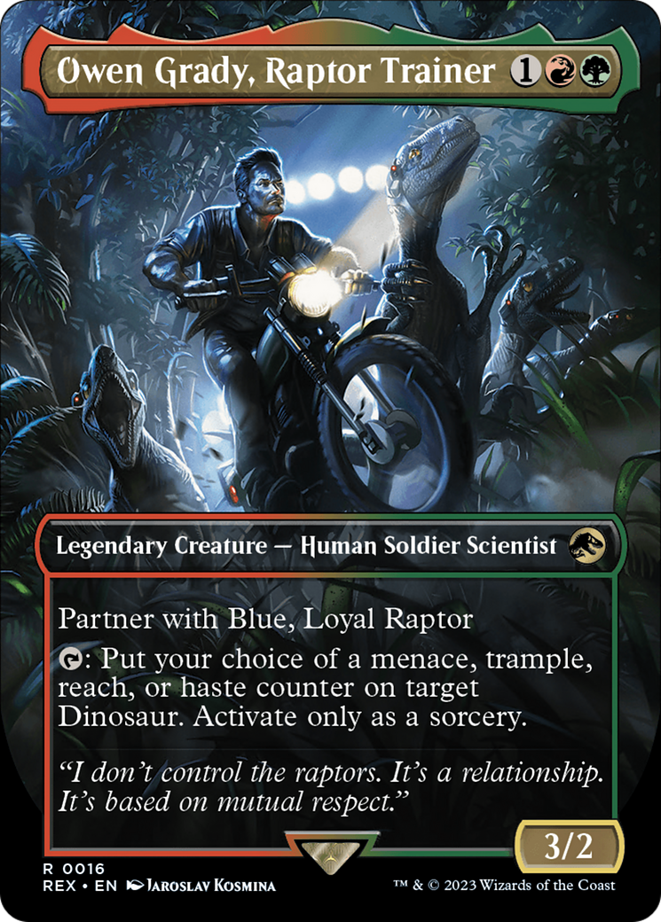 Owen Grady, Raptor Trainer (Borderless) [Jurassic World Collection] | Gaming Infinity