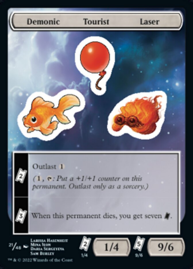 Demonic Tourist Laser [Unfinity Stickers] | Gaming Infinity
