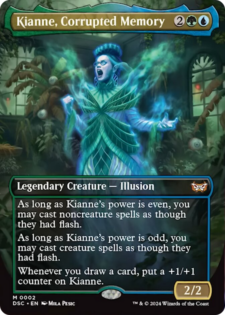 Kianne, Corrupted Memory (Borderless) [Duskmourn: House of Horror Commander] | Gaming Infinity