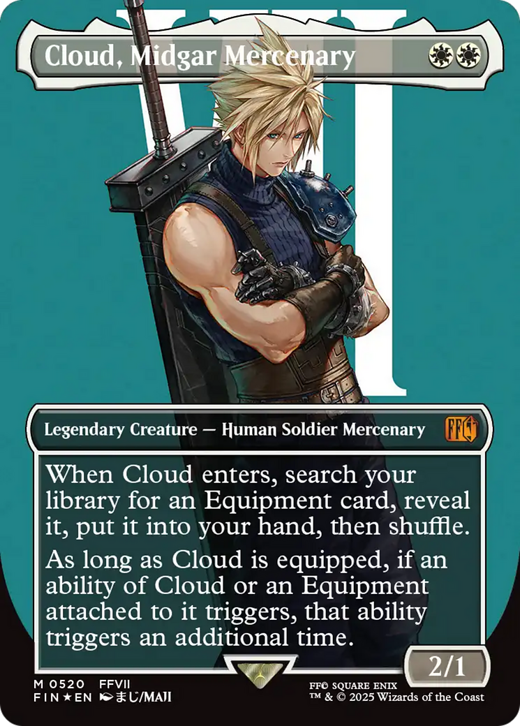 Cloud, Midgar Mercenary (Borderless) (Surge Foil) [FINAL FANTASY] | Gaming Infinity