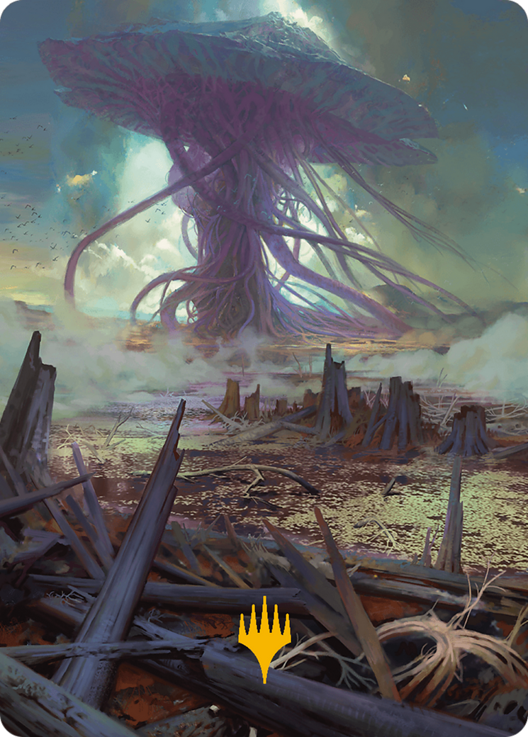 Swamp Art Card (Gold-Stamped Planeswalker Symbol) [Modern Horizons 3 Art Series] | Gaming Infinity