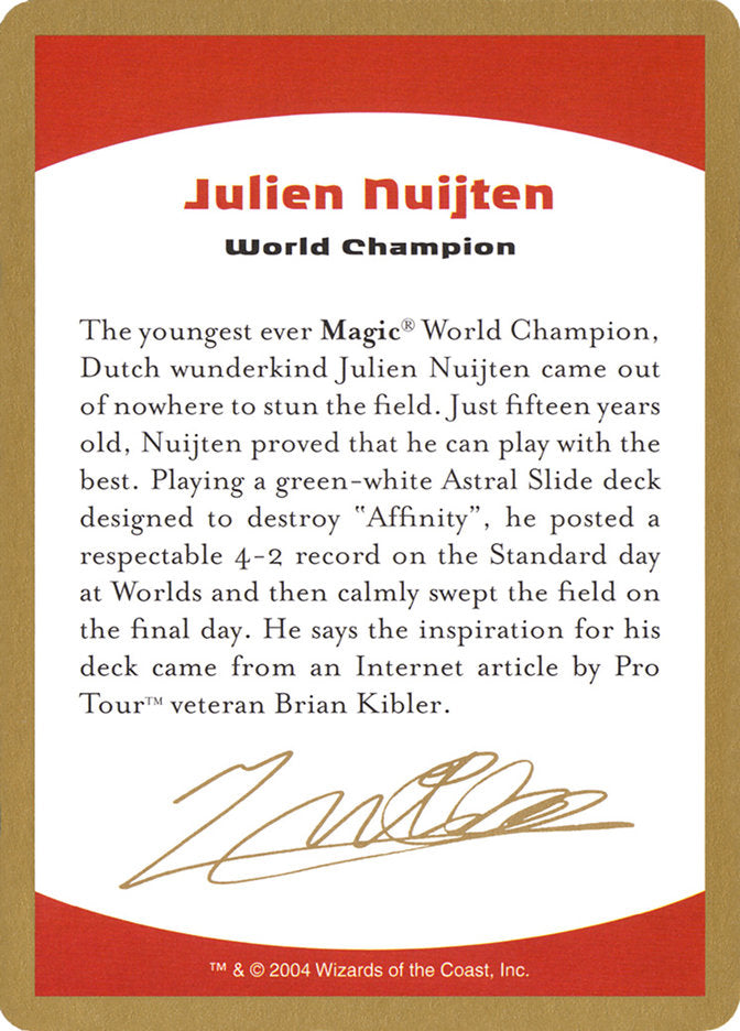 Julien Nuijten Bio [World Championship Decks 2004] | Gaming Infinity