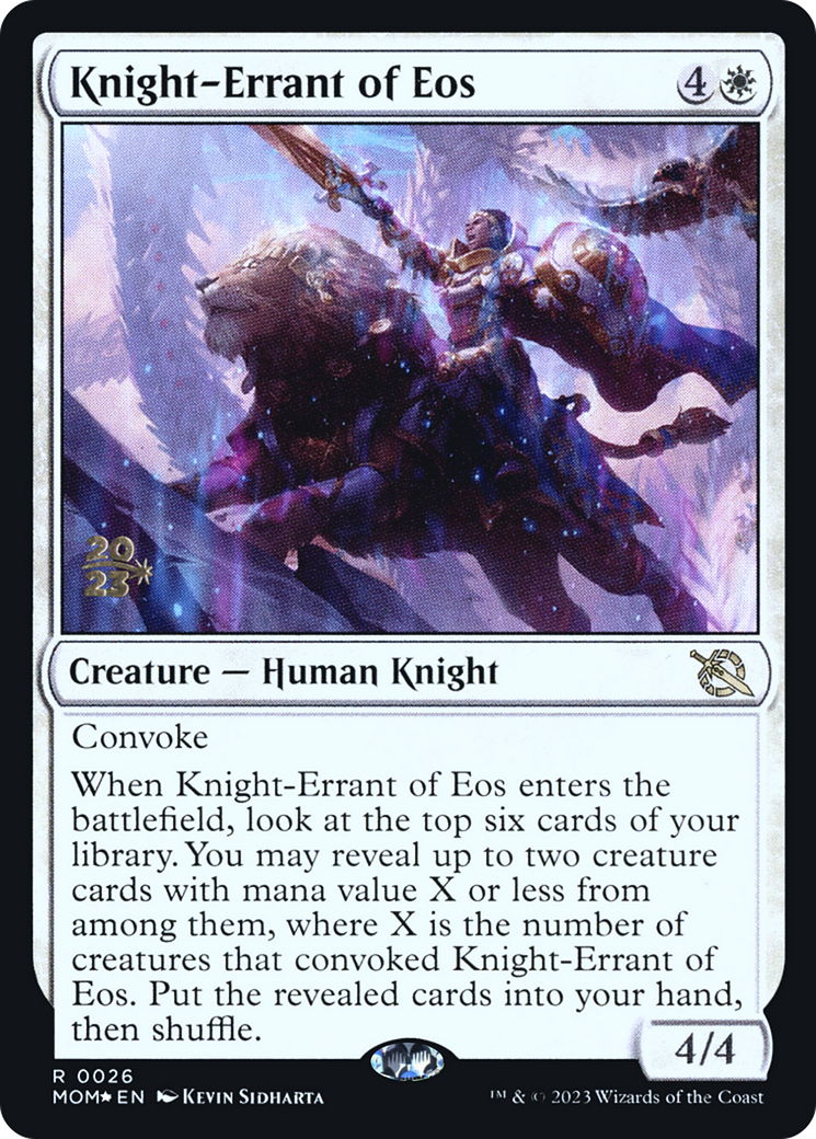 Knight-Errant of Eos [March of the Machine Prerelease Promos] | Gaming Infinity