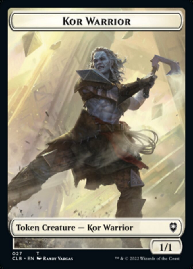 Kor Warrior // Treasure Double-Sided Token [Commander Legends: Battle for Baldur's Gate Tokens] | Gaming Infinity