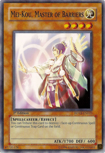 Mei-kou, Master of Barriers [FOTB-EN025] Common | Gaming Infinity