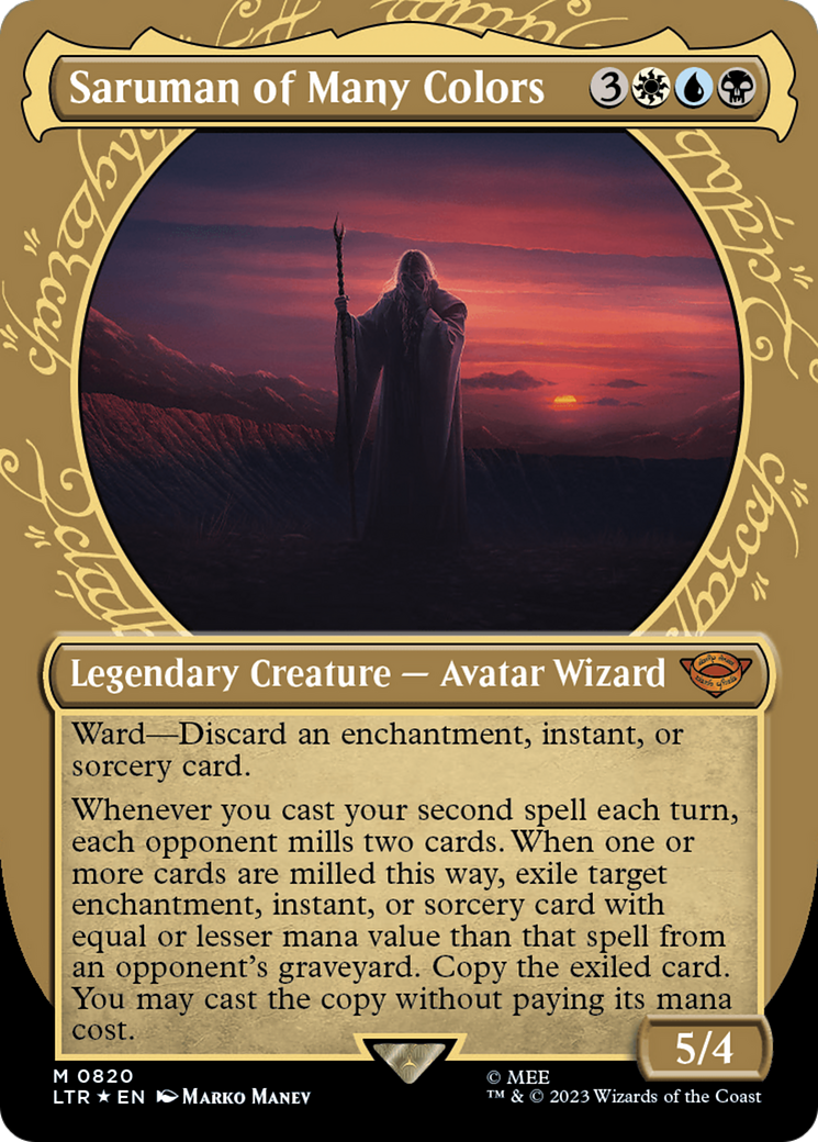 Saruman of Many Colors (Showcase) (Surge Foil) [The Lord of the Rings: Tales of Middle-Earth] | Gaming Infinity