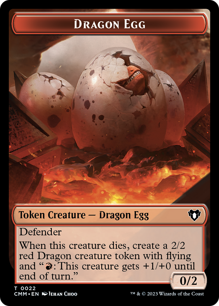 Dragon Egg Token [Commander Masters Tokens] | Gaming Infinity