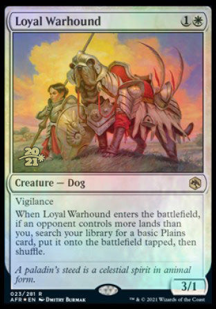 Loyal Warhound [Dungeons & Dragons: Adventures in the Forgotten Realms Prerelease Promos] | Gaming Infinity