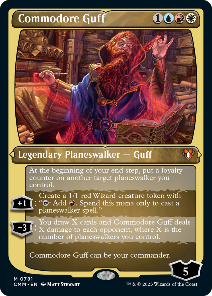 Commodore Guff (Display Commander) (Foil Etched) [Commander Masters] | Gaming Infinity