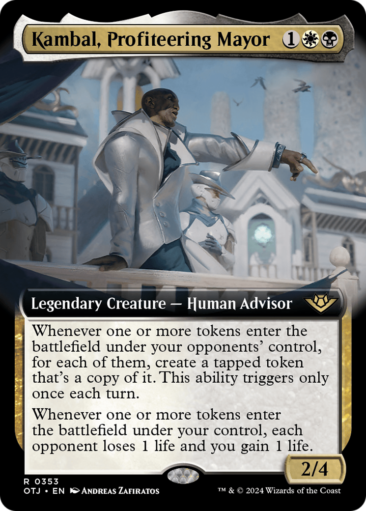 Kambal, Profiteering Mayor (Extended Art) [Outlaws of Thunder Junction] | Gaming Infinity