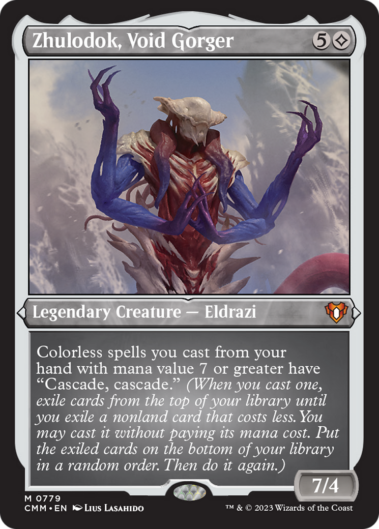 Zhulodok, Void Gorger (Display Commander) (Foil Etched) [Commander Masters] | Gaming Infinity