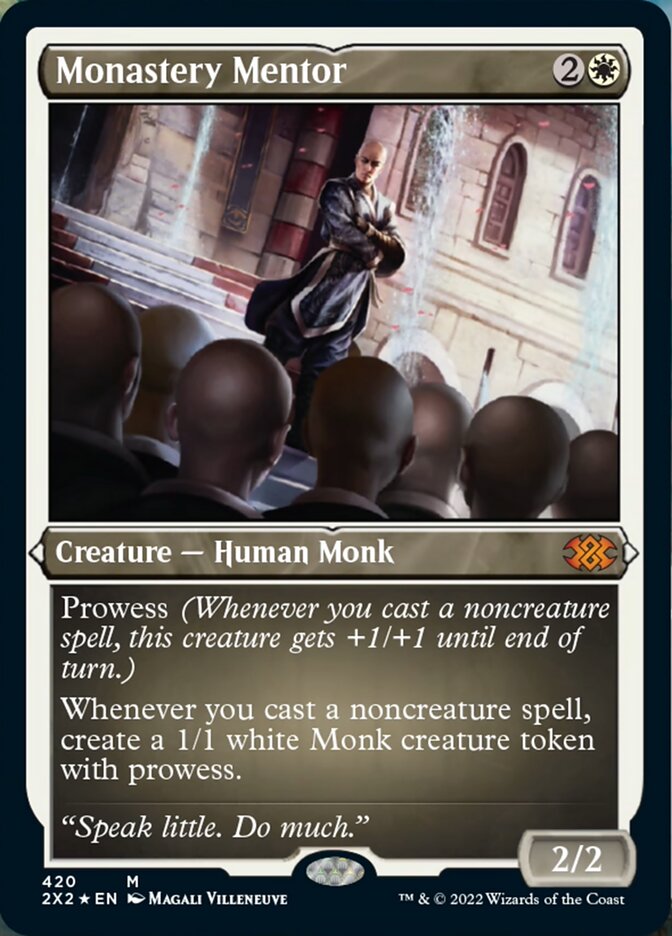 Monastery Mentor (Foil Etched) [Double Masters 2022] | Gaming Infinity