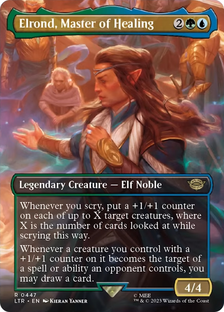 Elrond, Master of Healing (Borderless Alternate Art) [The Lord of the Rings: Tales of Middle-Earth] | Gaming Infinity