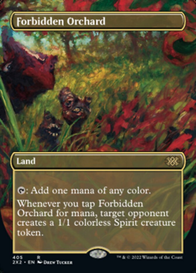 Forbidden Orchard (Borderless Alternate Art) [Double Masters 2022] | Gaming Infinity