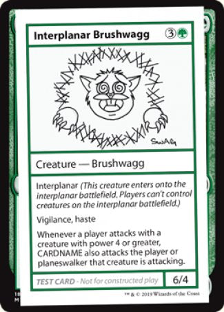 Interplanar Brushwagg (2021 Edition) [Mystery Booster Playtest Cards] | Gaming Infinity