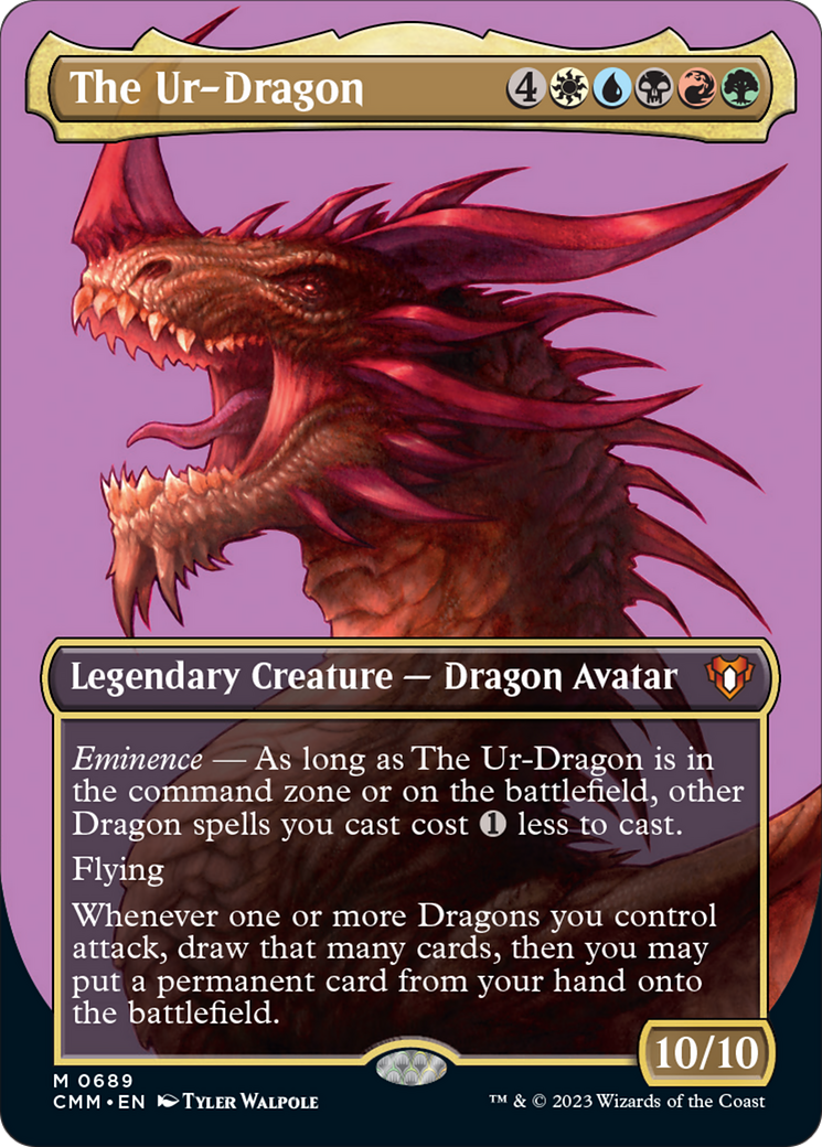 The Ur-Dragon (Borderless Profile) [Commander Masters] | Gaming Infinity