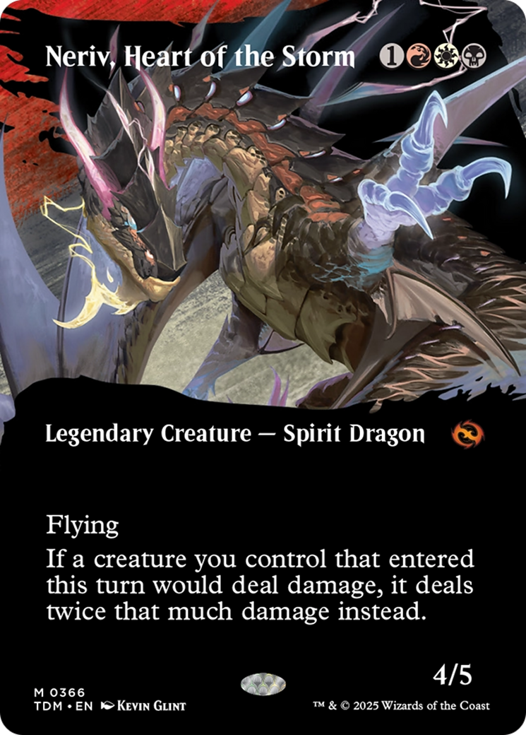 Neriv, Heart of the Storm (Borderless) [Tarkir: Dragonstorm] | Gaming Infinity