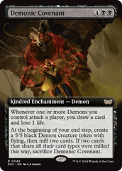 Demonic Covenant (Extended Art) [Duskmourn: House of Horror Commander] | Gaming Infinity