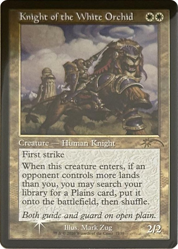 Knight of the White Orchid (7139) (Retro Frame) [Secret Lair Drop Series] | Gaming Infinity