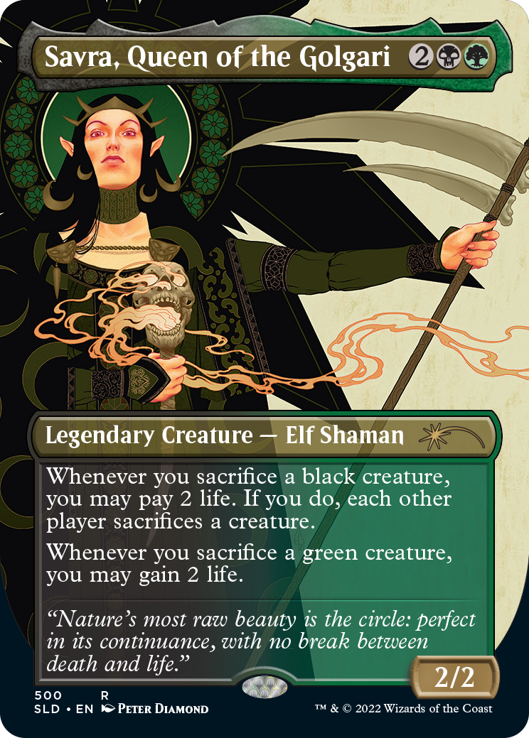 Savra, Queen of the Golgari (Borderless) [Secret Lair Drop Series] | Gaming Infinity