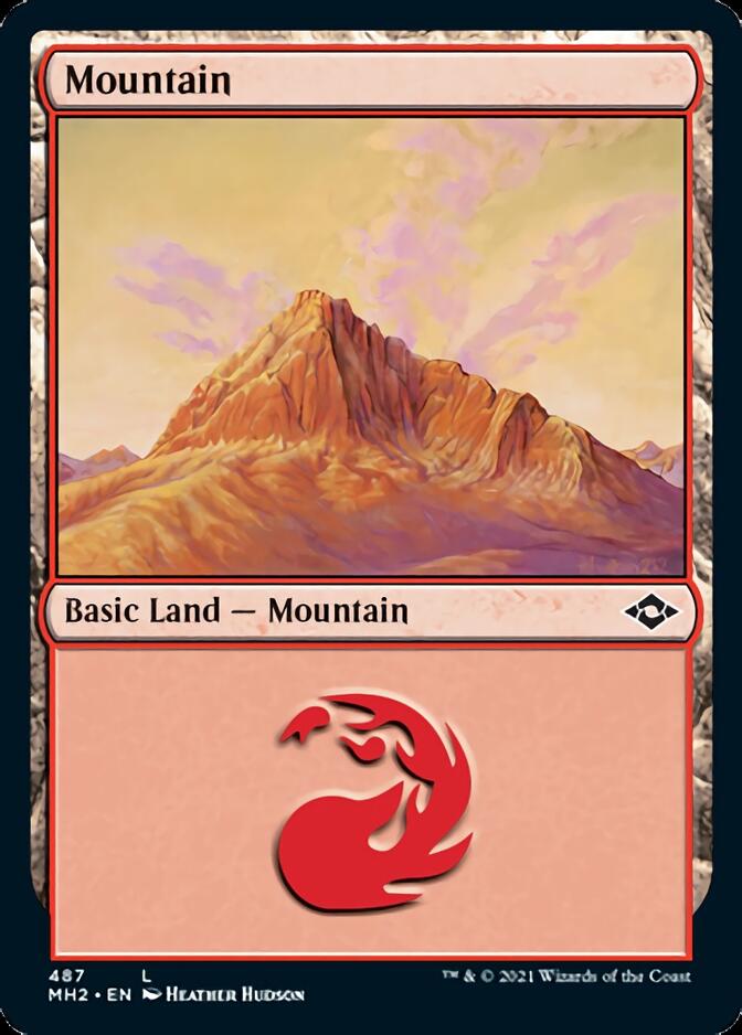 Mountain (487) (Foil Etched) [Modern Horizons 2] | Gaming Infinity