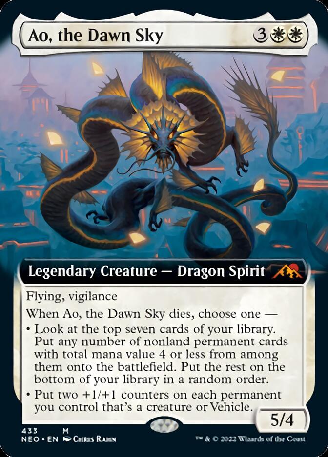 Ao, the Dawn Sky (Extended Art) [Kamigawa: Neon Dynasty] | Gaming Infinity