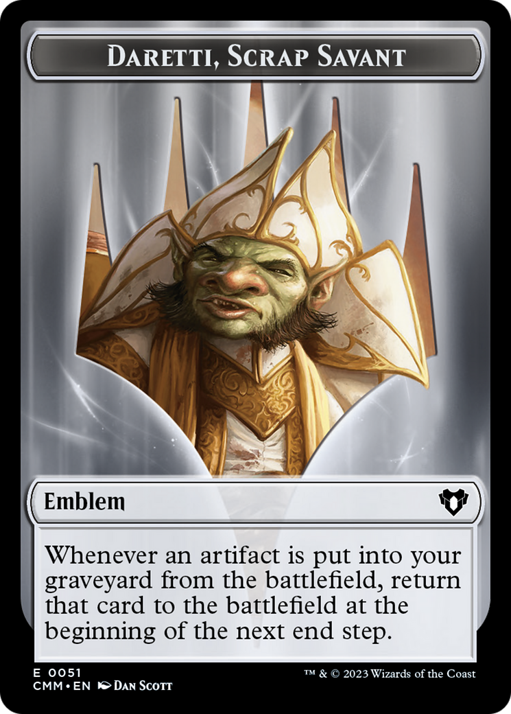 Daretti, Scrap Savant Emblem [Commander Masters Tokens] | Gaming Infinity