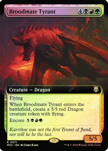 Broodmate Tyrant (Extended Art) (Ripple Foil) [Modern Horizons 3 Commander] | Gaming Infinity