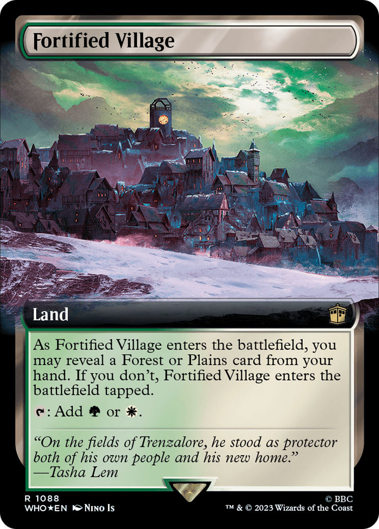 Fortified Village (Extended Art) (Surge Foil) [Doctor Who] | Gaming Infinity