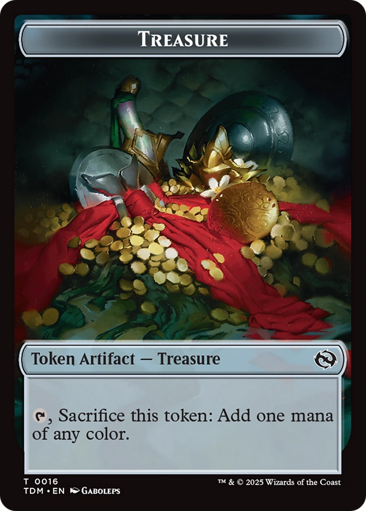Treasure // Zombie Druid Double-Sided Token [Tarkir: Dragonstorm Tokens] | Gaming Infinity