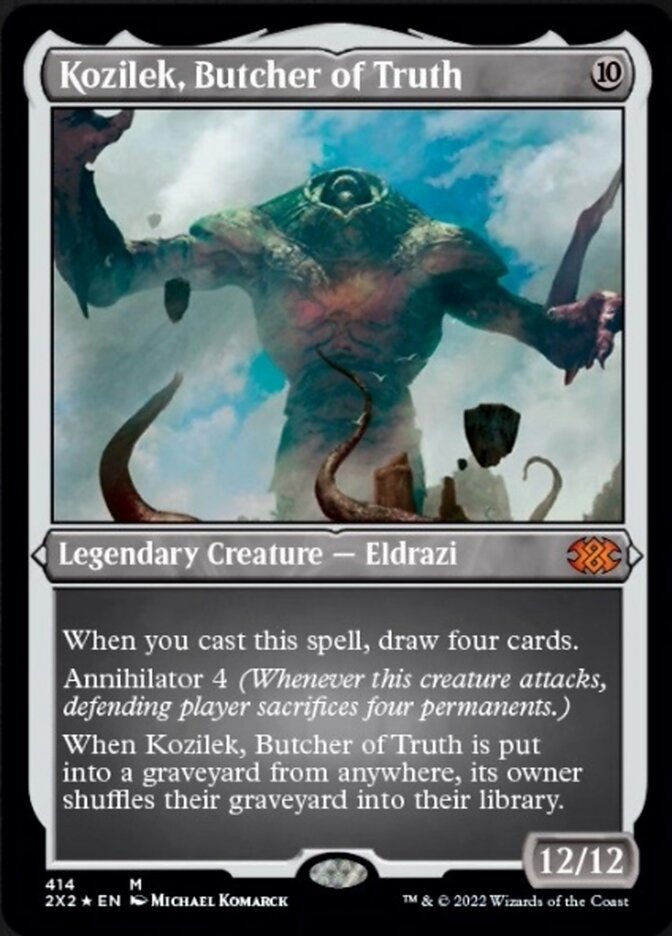 Kozilek, Butcher of Truth (Foil Etched) [Double Masters 2022] | Gaming Infinity