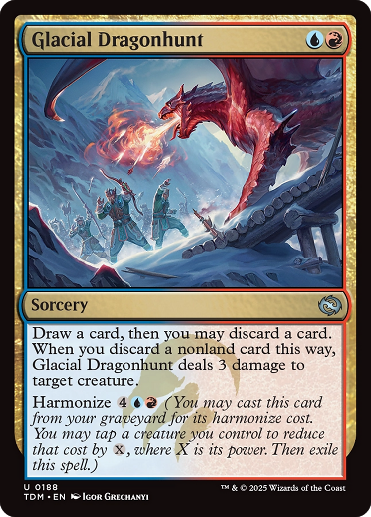 Glacial Dragonhunt [Tarkir: Dragonstorm] | Gaming Infinity