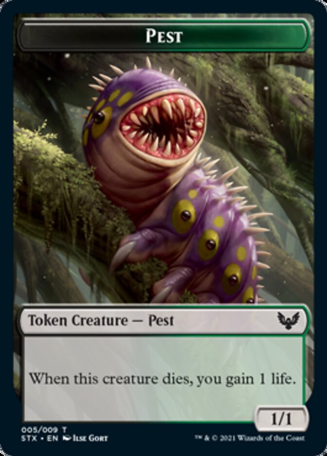 Inkling // Pest Double-Sided Token [Strixhaven: School of Mages Tokens] | Gaming Infinity