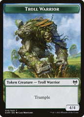 Human Warrior // Troll Warrior Double-Sided Token [Kaldheim Tokens] | Gaming Infinity