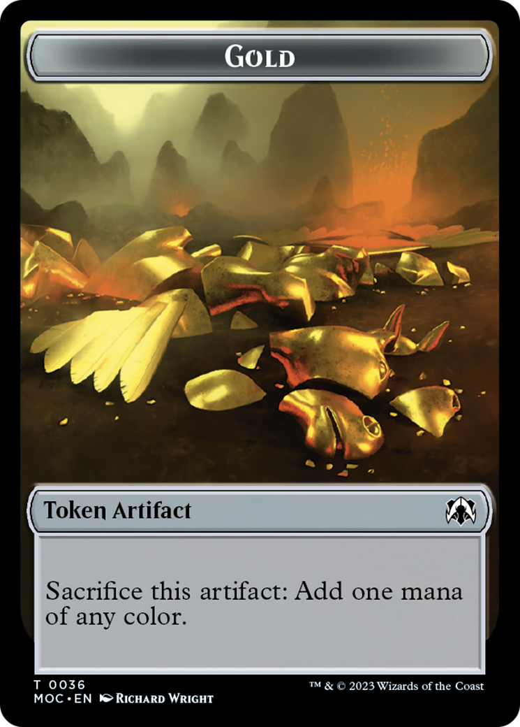 Thopter // Gold Double-Sided Token [March of the Machine Commander Tokens] | Gaming Infinity