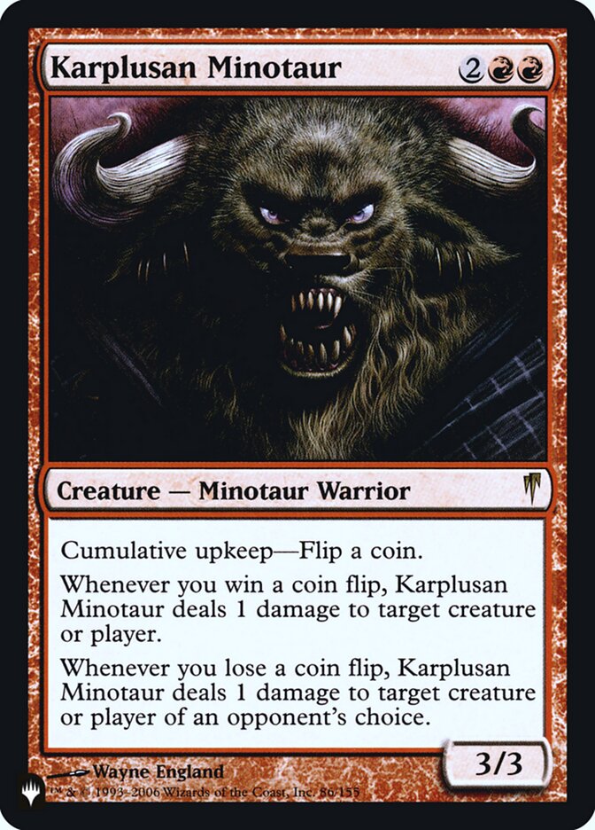 Karplusan Minotaur [Secret Lair: Heads I Win, Tails You Lose] | Gaming Infinity