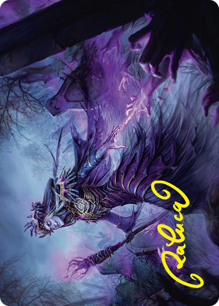 Zul Ashur, Lich Lord Art Card (10/54) (Gold-Stamped Signature) [Foundations Art Series] | Gaming Infinity