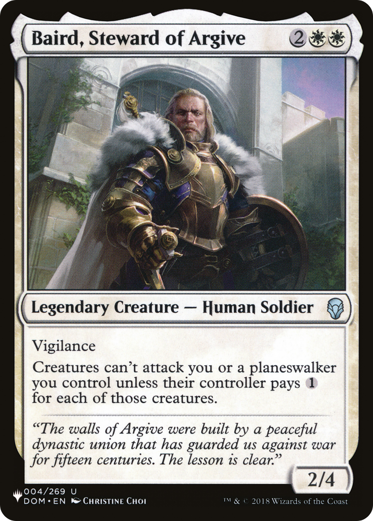 Baird, Steward of Argive [The List] | Gaming Infinity