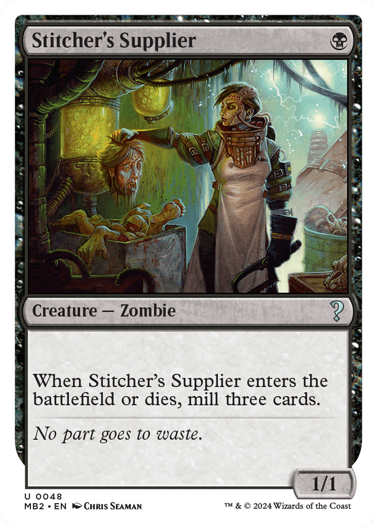 Stitcher's Supplier (White Border) [Mystery Booster 2] | Gaming Infinity