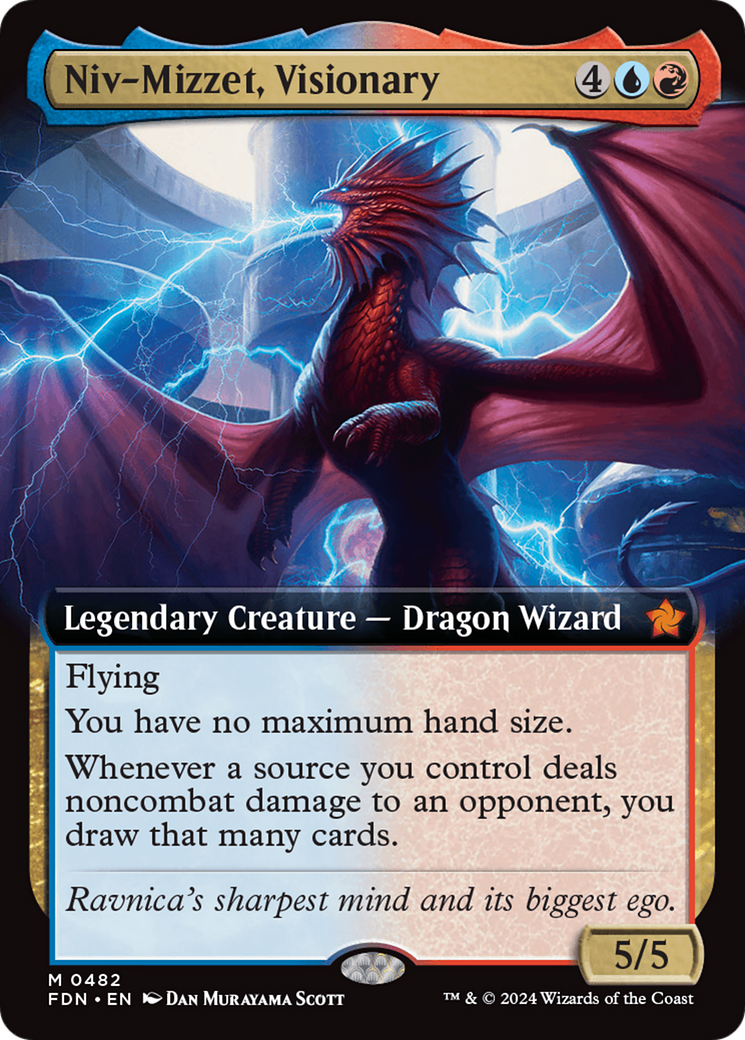 Niv-Mizzet, Visionary (Extended Art) [Foundations] | Gaming Infinity